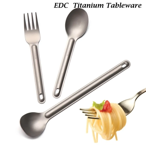 Ultralight New Pure Portable Cutlery Fork Titanium C...