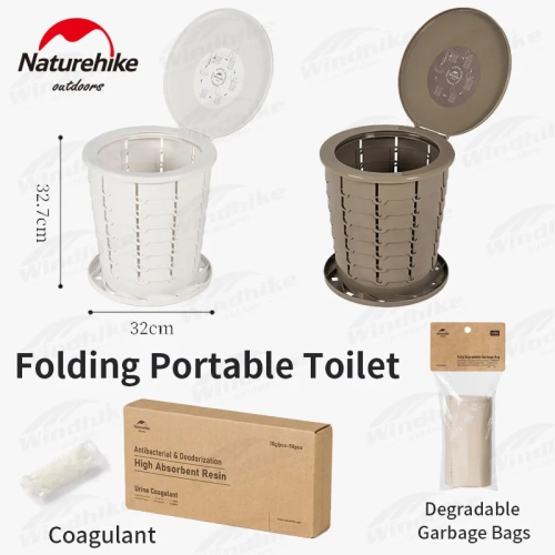 Naturehike Travel Portable Folding Toilet 150kg Bear...