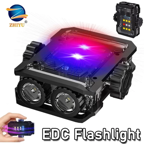 Mini EDC Keychain Flashlight USB C Rechargeable Torc...