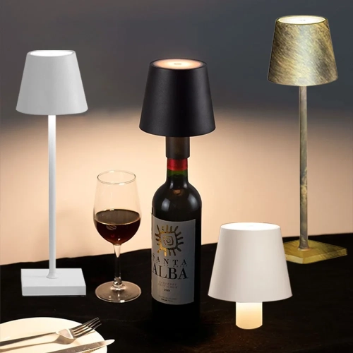 Wireless Wine Bottle Lamp USB Rechargeable Table Lig...
