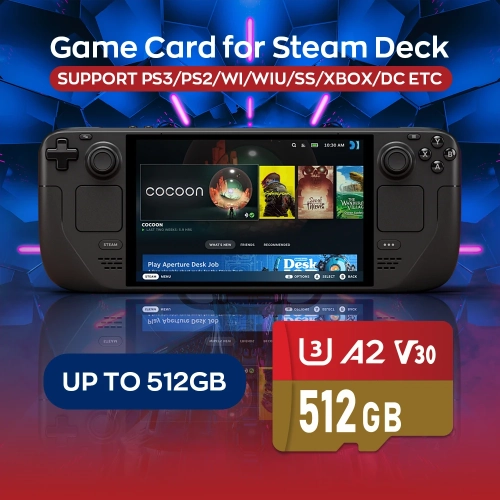 Retro Game Card for Steam Deck with Batocera 40 Plug...