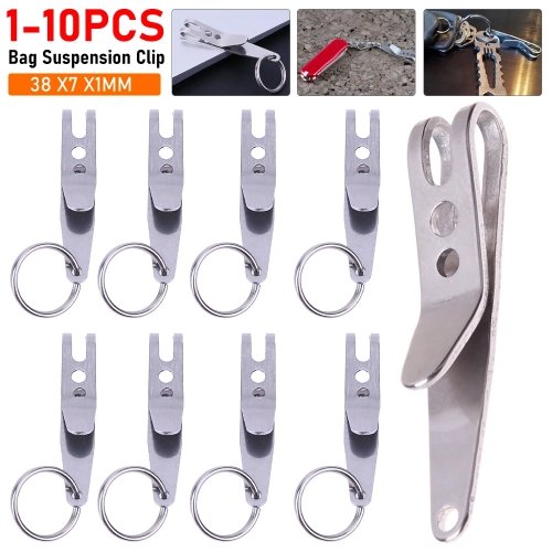 1-10PCS Bag Suspension Clip with Key Ring Mini Pocke...