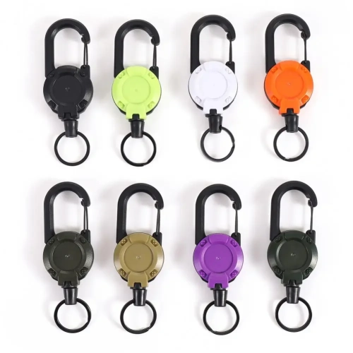 Portable Retractable Buckle Keychain Carabiner Badge...