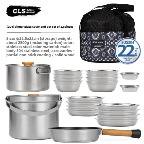 CLS&NOBANA Newset Outdoor Camping Stainless Stee...