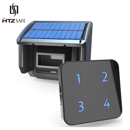 HTZSAFE 400 Meters Solar Wireless Driveway Alarm Out...