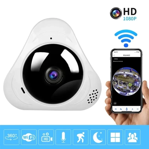 360 Degree Wifi Panoramic Cameras 1080P Security Pro...