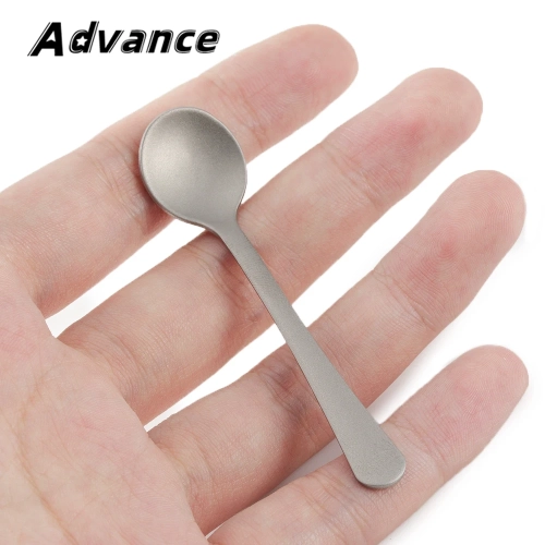 Mini Size Titanium Alloy Small Dessert Spoon Outdoor...