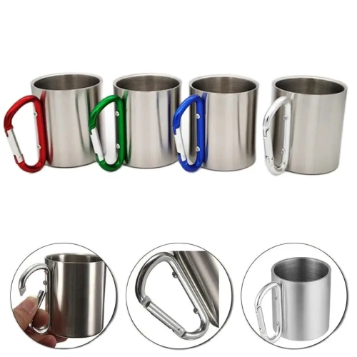 220Ml Stainless Steel Cup for Camping Traveling Outd...