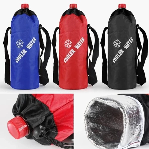 1PC Drawstring Water Bottle Pouch High Capacity Insu...