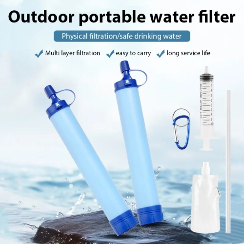 Outdoor Camping Emergency Water Purification Straw W...