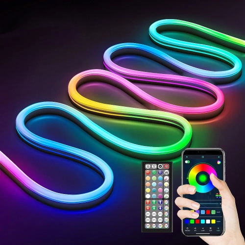 Outerdoo Neon LED Strip, App and 44key remote IP65 W...