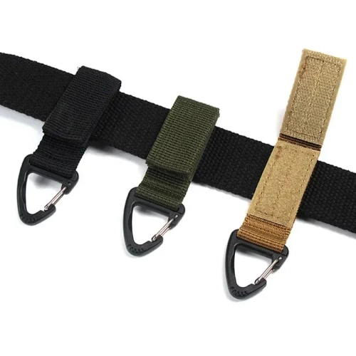1/2/3/6pcs Outdoor Camping Nylon With Keychain Molle...