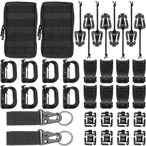 18/36 Pcs Tactical Backpack MOLLE Bag Attachments - ...