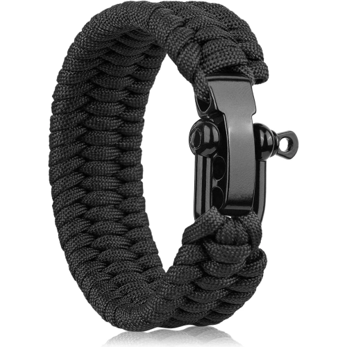 Survival Paracord Bracelet Adjustable U-Type Buckle ...
