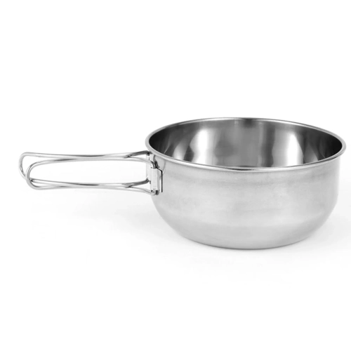 Foldable Soup Dish Bowl Stainless Steel Hiking Pot P...