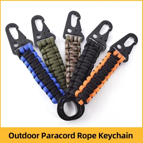 1Pc Outdoor Paracord Rope Keychain EDC Survival Kit ...