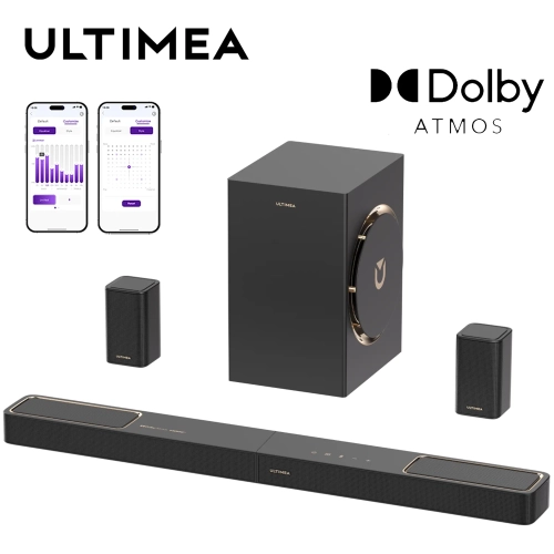 ULTIMEA 460W 5.1.2ch Sound Bar with Dolby Atmos, Sur...