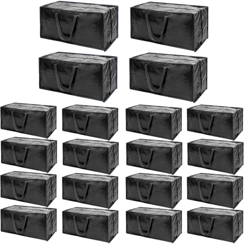 Black Moving Bags - 20 Pack Extra Large Heavy Duty S...