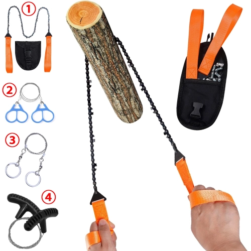 4 Styles Portable Survival Chain Saw Chainsaws Emerg...
