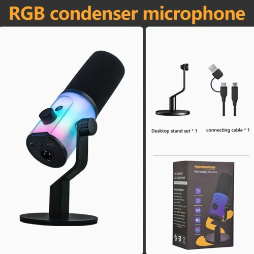 USB condenser microphone with gain knob XRL headphon...