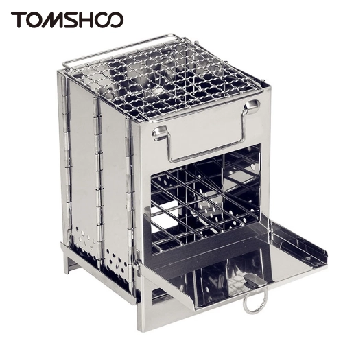 Tomshoo Wood Stove Portable Foldable Stainless Steel...