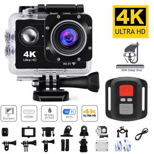4K Action Camera 1080P/30FPS WiFi 2.0" 170D Und...