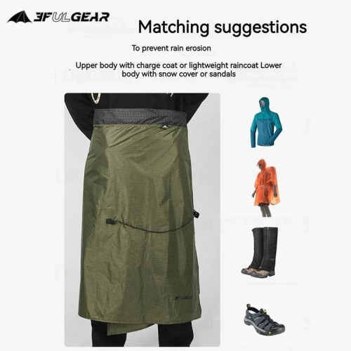 3FUL GEAR Outdoor Rain Skirts Camping Cycling Rainpr...