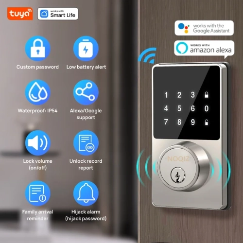 Tuya Smart Home WiFi Lock Keyless Entry Door Lock Wi...