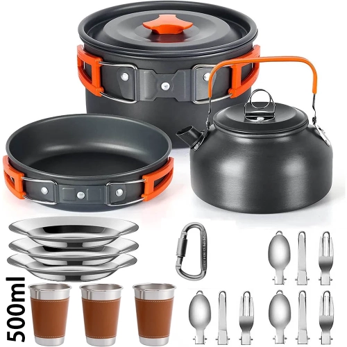 Camping Cooking set Camping Cookware Travel Tablewar...