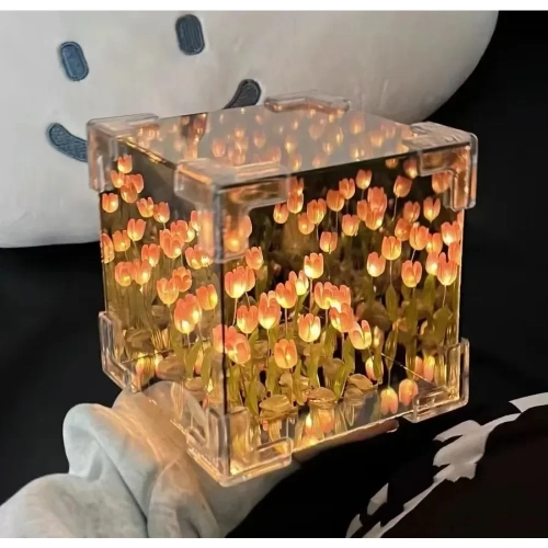 Creative Diy Tulip Flower Sea Cube Three-Dimensional...