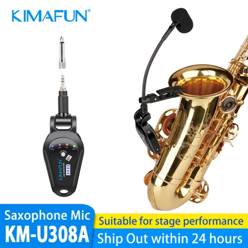KIMAFUN UHF Wireless Microphone System Clip on Music...