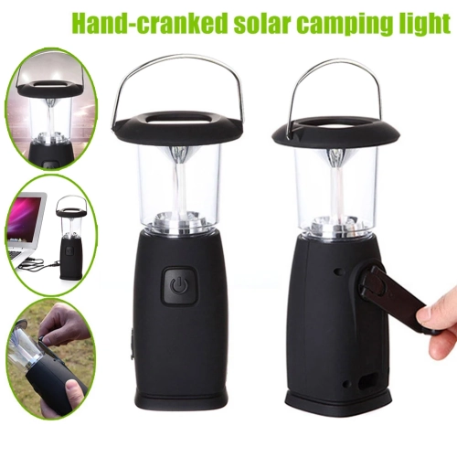 6 LED Solar Hand-Up Crank Dynamo LED Light Lantern L...