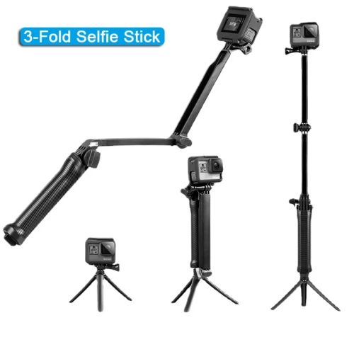 3-Fold Waterproof Selfie Stick 3 Way Stand Monopod M...