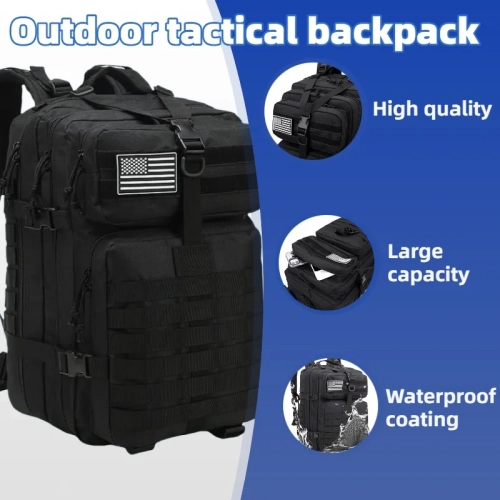Outdoor lightweight waterproof tactical backpack, la...