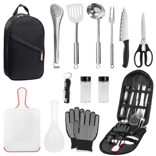 12Pcs Camp Cooking Utensil Set & Outdoor Kitchen...