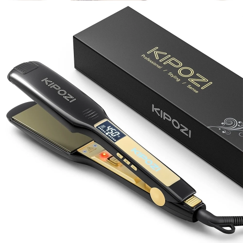 KIPOZI Professional Titanium Flat Iron Hair Straight...