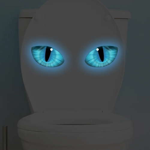Luminous Blue Eye Wall Decals - Glow In Dark Toilet ...