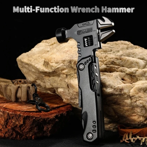 New Multifunctional Wrench Hammer Knife Pliers Outdo...