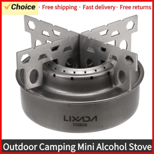 Lixada Outdoor Mini Alcohol Stove Titanium/Stainless...