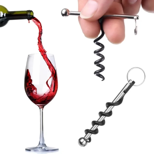 1Pcs Bottle Opener Outdoor Mini EDC Cork Screw Red W...