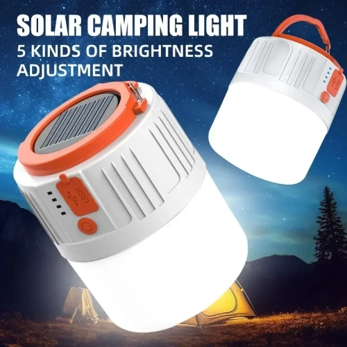Super Bright Camping Light Bulb Solar LED 6 Lighting...