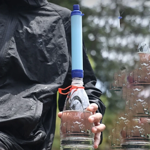 1pc Outdoor Portable Water Filter Personal Straw Wat...