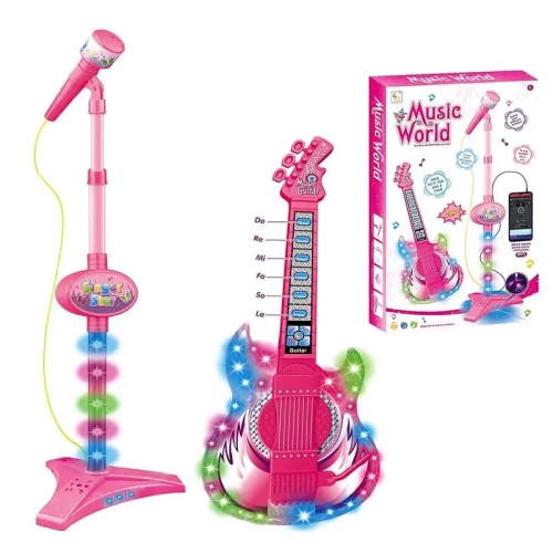 Kids Electric Guitar And Microphone Set Guitar Toys ...