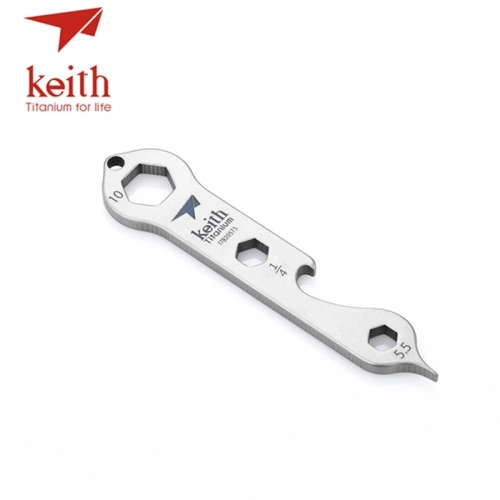 Keith Pure Titanium Multifunctional EDC Tool Hex Wre...
