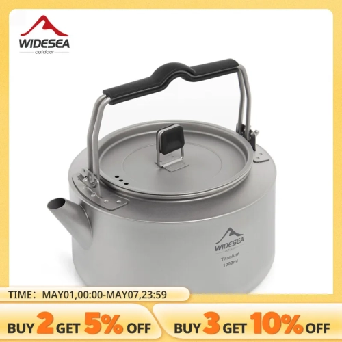 Widesea Camping Titanium Kettle Outdoor Tea Coffee K...
