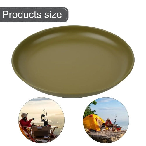 Camping Tableware Titanium Plate Tourist Dishes Food...