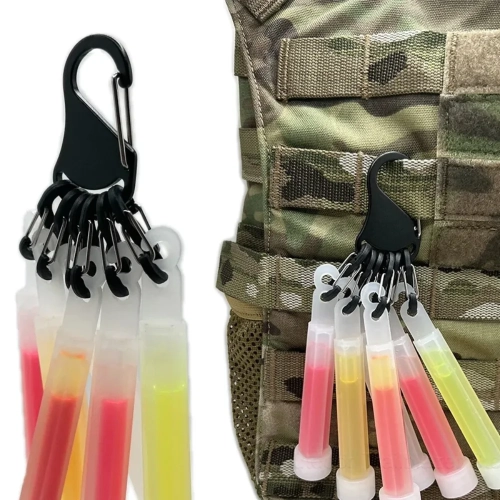 Tactical Aluminum Alloy Chem Light Holders Carabiner...