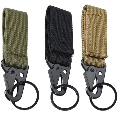 Tactical Gear Clip Carabiner Nylon Hook&Loop Bel...