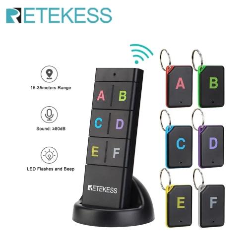 Retekess TH104 Wireless Key Finder RF Key Locator Pe...