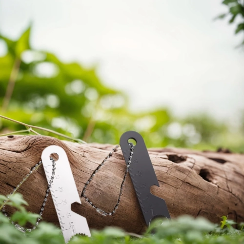 2pcs Stainless Steel Fire Starter Keychains,  Portab...